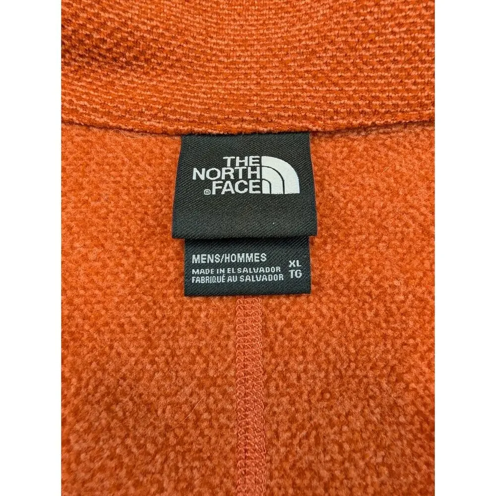 Men's The North Face 1/4 Zip Pullover, Orange - Size XL